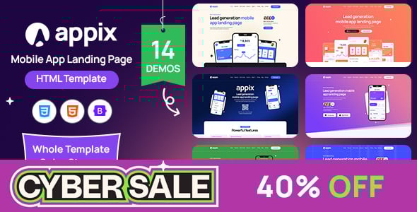 APPIX - Mobile App Landing Page Responsive HTML Template APPIX - Mobile App Landing Page Responsive HTML Template