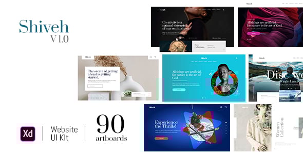 Shiveh | Adobe XD Website UI Kit Version 1.0
