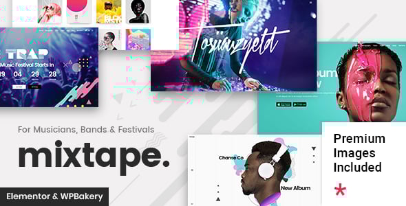 Mixtape - Music WordPress Theme for Artists & Festivals Mixtape - Music WordPress Theme for Artists & Festivals