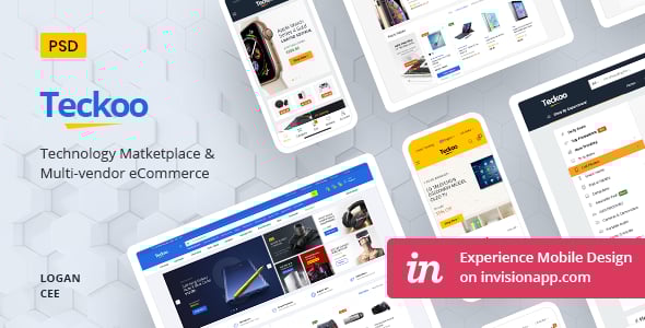 Teckoo - Electronic & Technology Marketplace eCommerce PSD Template