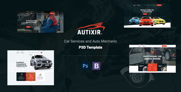 Autixir - Car Service & Auto Mechanic PSD Template.