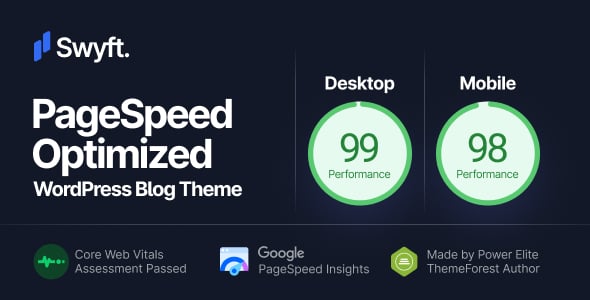 Swyft - PageSpeed Optimized WordPress Blog Theme Swyft - PageSpeed Optimized WordPress Blog Theme