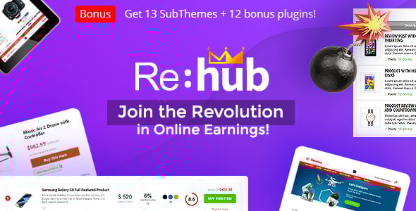 REHub - Price Comparison, Multi Vendor Marketplace Wordpress Theme REHub - Price Comparison, Multi Vendor Marketplace Wordpress Theme