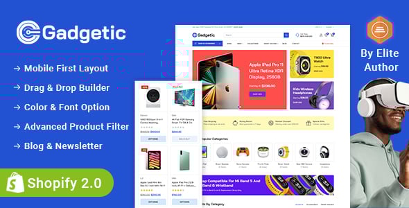 Gadgetic - Electronics & Smart Gadgets Store Shopify 2.0 Responsive Theme Gadgetic - Electronics & Smart Gadgets Store Shopify 2.0 Responsive Theme
