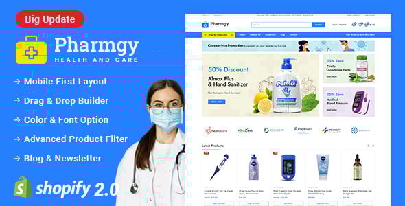 Pharmgy - Medical Store Sectioned Shopify 2.0 Responsive Theme