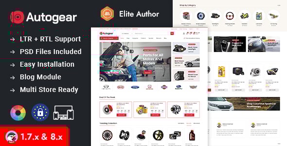 Autogear - Multipurpose Autoparts Store Prestashop 1.7 & 8.x Responsive Theme Autogear - Multipurpose Autoparts Store Prestashop 1.7 & 8.x Responsive Theme