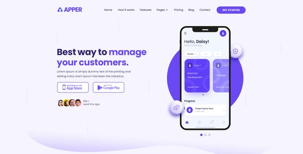 APPER - App Landing Page HTML Template