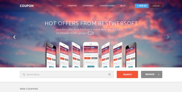 Coupon - Coupons and Promo Codes PSD Template