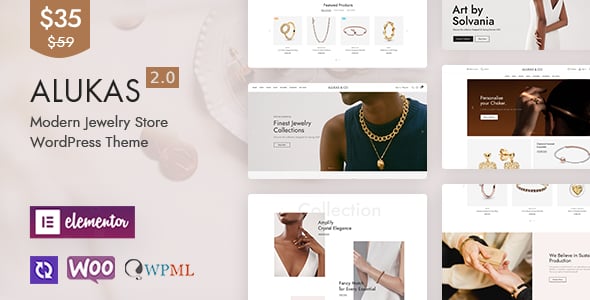 Alukas - Modern Jewelry Store WordPress Theme Alukas - Modern Jewelry Store WordPress Theme