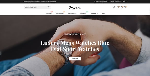 Hourize - Wrist Watch Store Prestashop Responsive Theme Hourize - Wrist Watch Store Prestashop Responsive Theme