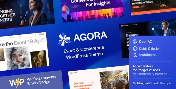 Agora — Event & Conference WordPress Theme Agora — Event & Conference WordPress Theme