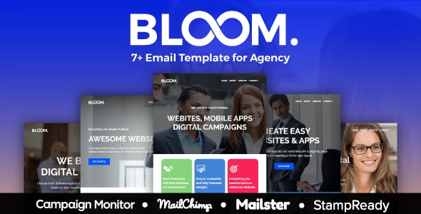BLOOM - Multipurpose Agency Email Template With StampReady, Mailster, Mailchimp, Campaign Monitor BLOOM - Multipurpose Agency Email Template With StampReady, Mailster, Mailchimp, Campaign Monitor
