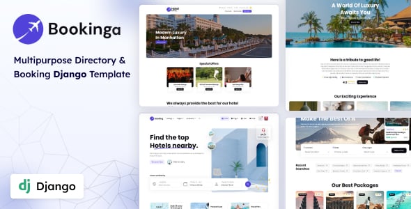 Bookinga - Multipurpose Django Booking and Directory Template Bookinga - Multipurpose Django Booking and Directory Template