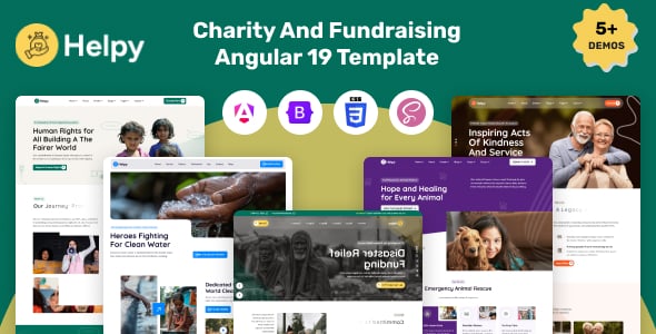 Helpy - Angular 19 Charity And Fundraising Template