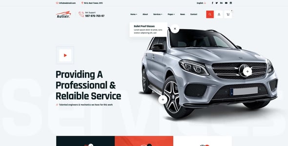 Autixir - Car Service & Auto Mechanic PSD Template.