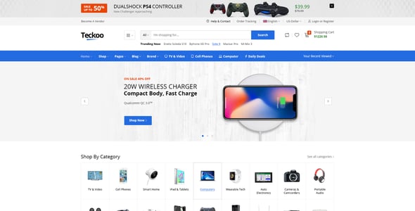 Teckoo - Electronic & Technology Marketplace eCommerce PSD Template