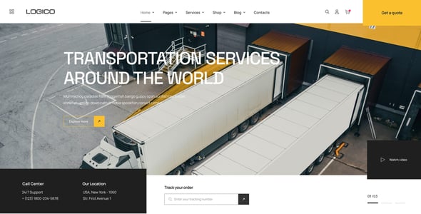 Logico | Transportation & Logistics WordPress Theme Logico | Transportation & Logistics WordPress Theme