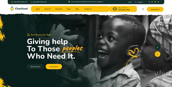 ChariFund - Charity & Donation Foundation WordPress Theme Multipurpose