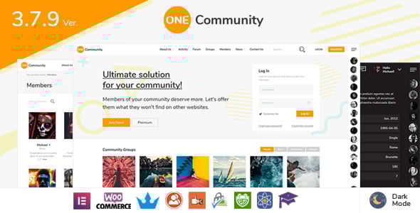 OneCommunity - BuddyPress Membership Theme OneCommunity - BuddyPress Membership Theme