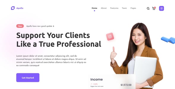 Apollo - Startup SaaS Template