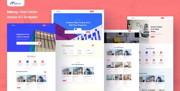Reluxy - Real Estate Adobe XD Template