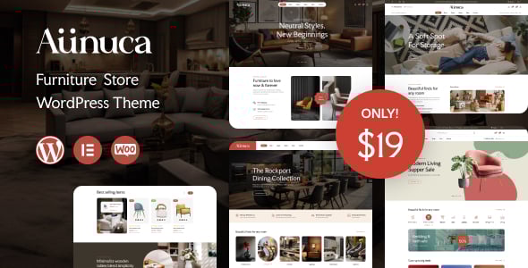 Aunuca - Furniture Store WordPress Theme