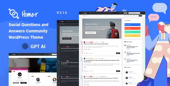 Himer - Social Questions and Answers WordPress Theme Himer - Social Questions and Answers WordPress Theme