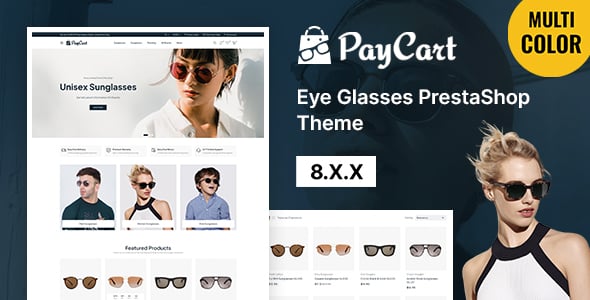 Paycart - Eye Glasses Store PrestaShop 8 Theme Paycart - Eye Glasses Store PrestaShop 8 Theme