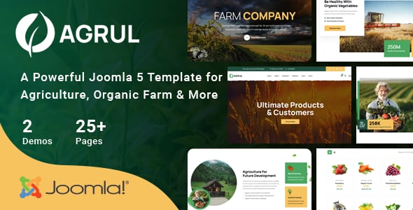 Agrul - Joomla 5 Organic Farm Agriculture Template | Farmer Agrul - Joomla 5 Organic Farm Agriculture Template | Farmer