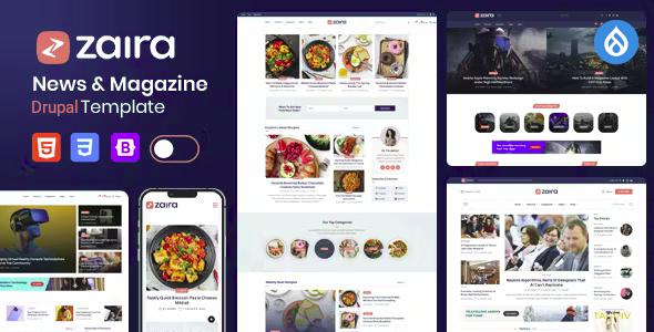 Zaira - News Magazine Drupal 11 & 10 Theme Zaira - News Magazine Drupal 11 & 10 Theme