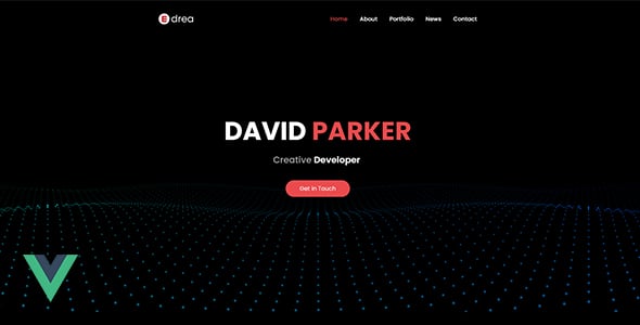 Edrea - Personal Portfolio VueJS Template