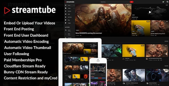 StreamTube - Video Streaming WordPress Theme StreamTube - Video Streaming WordPress Theme