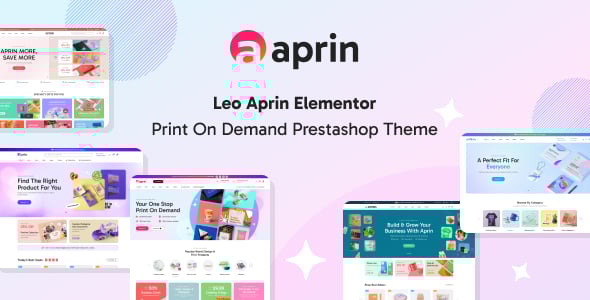 Leo  Aprin Elementor - Print On Demand Prestashop Theme