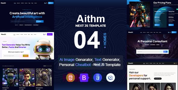 Aithm - AI Agency & Futuristic Startup Next JS Template Aithm - AI Agency & Futuristic Startup Next JS Template