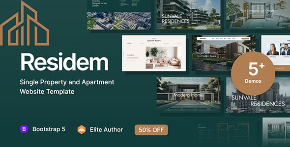 Residem - Single Property and Apartment Website Template Residem - Single Property and Apartment Website Template