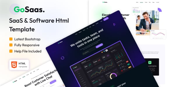 Gosaas - SaaS & Software Startup Template Gosaas - SaaS & Software Startup Template