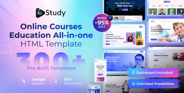 HiStudy - Online Courses & Education Template HiStudy - Online Courses & Education Template