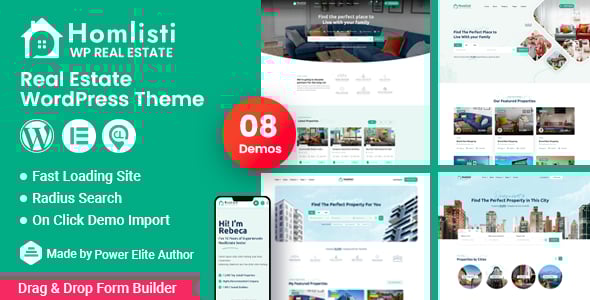 Homlisti – Real Estate WordPress Theme + RTL Homlisti – Real Estate WordPress Theme + RTL