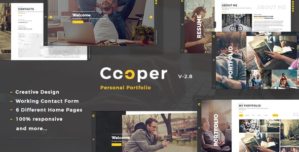 Cooper - Creative  Responsive Personal  Portfolio