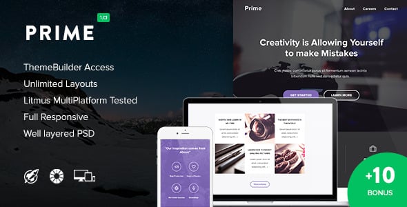 Prime + 10 Notify Templates & Themebuilder