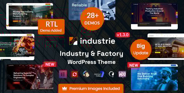 Industrie - Factory & Industry WordPress Theme Industrie - Factory & Industry WordPress Theme