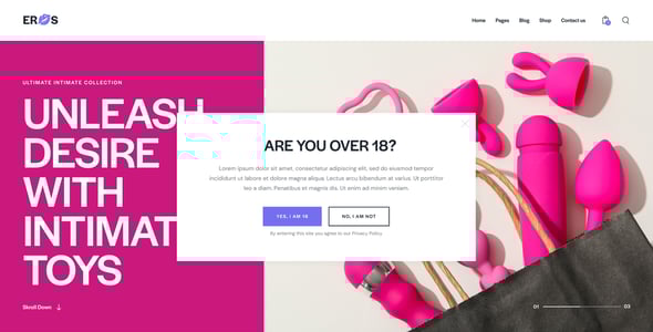 Eros - Sex Shop & Lingerie Store WordPress Theme