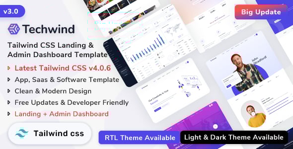 Techwind - Tailwind CSS Multipurpose App, Saas & Software Landing & Admin Dashboard Template Techwind - Tailwind CSS Multipurpose App, Saas & Software Landing & Admin Dashboard Template