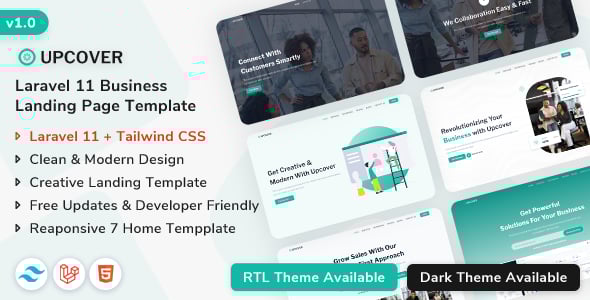 Upcover - Laravel 11 Business Landing Page Template