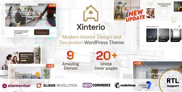 Xinterio - Interior Design WordPress Theme + RTL Xinterio - Interior Design WordPress Theme + RTL