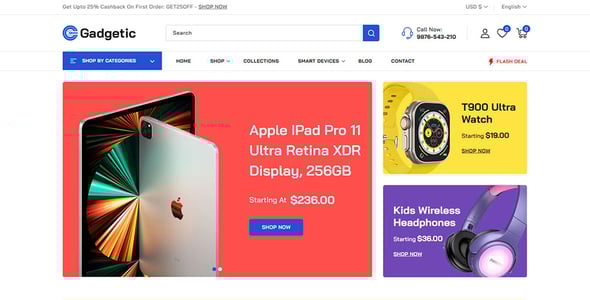 Gadgetic - Electronics & Smart Gadgets Store Shopify 2.0 Responsive Theme Gadgetic - Electronics & Smart Gadgets Store Shopify 2.0 Responsive Theme