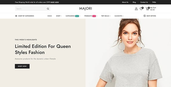 Majori - Minimal Fashion Store WordPress WooCommerce Theme