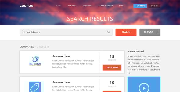 Coupon - Coupons and Promo Codes PSD Template