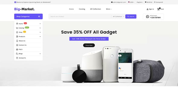 BigMarket - Shopify 2.0 Multi-Purpose Responsive Theme