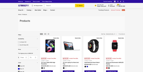 Storefy - Multipurpose Shopify OS 2.0 Theme